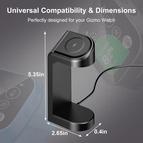 قاعدة شحن متوافقة مع Gizmo Watch 3 Adventure، قاعدة شحن سريعة مع كابل ومحول بطول 4.92 قدم، حامل شحن مغناطيسي للساعة، ملحقات ساعة ذكية للأطفال in Kuwait
