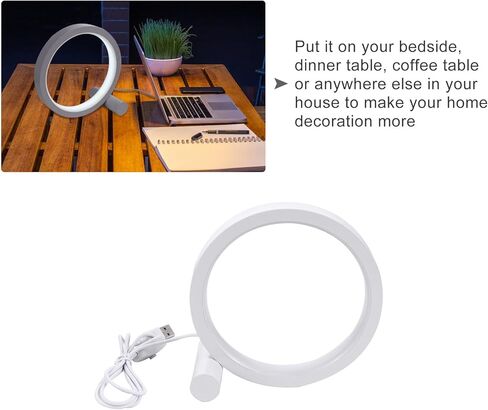 Zerodeko USB Rechargeable Bedside Reading Lamp with Eye-Caring Button Dimmer, White Small Desktop Table Light for Bedroom and Study in Saudi Arabia