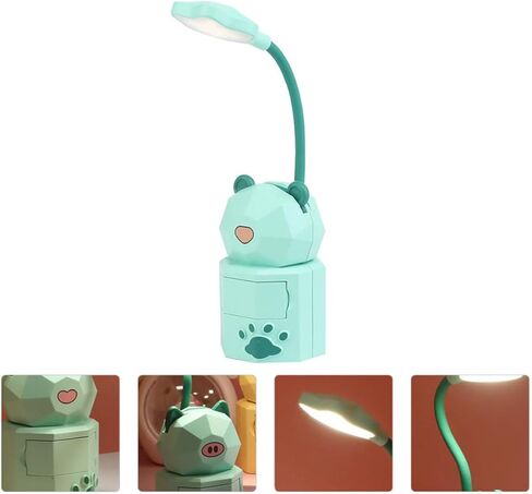 Veemoon Rechargeable USB Eye Care Table Lamp for Students Small Night Lamp Dorm Reading Light with Adjustable Brightness and Portable Design Random Color in Saudi Arabia