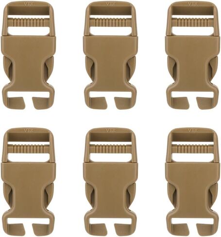 KRYDEX 6 PCS 1 Inch Quick Release Buckle Side Release Replacement Buckles for Vest Backpack Camping Gear in Saudi Arabia
