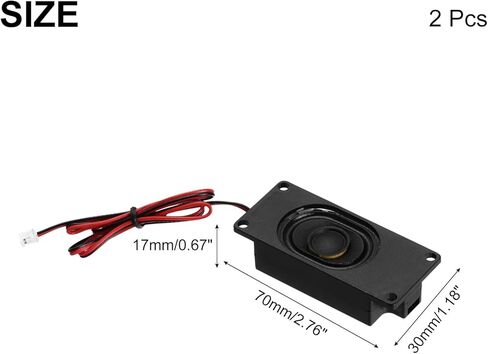 2 Pcs 3 Watt 8 Ohm Single Mini Speaker Full-Range Mobile Portable Advertising Machine Speaker with Terminal Wire Connector Separating Interface for Small Electronic Projects in Saudi Arabia