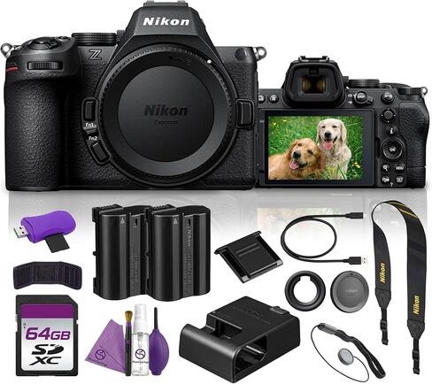 Nikon Z5 II Mirrorless Camera 24.5MP Full Frame Sensor EXPEED 7 4K Video Dual SD Slots Bundle with Replacement Battery + Cleaning Kit + 64GB Memory Card + More in Saudi Arabia