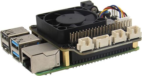 Geekworm for Raspberry Pi 4B/3B+/3B, X735 V3.0 Power Management with Safe Shutdown & PMW Cooling Fan Expansion Board + 20W Type-C 5V 4A Power Adapter Compatible with Raspberry Pi 4 Model B in Saudi Arabia