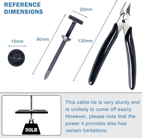 200 Pcs Nylon Universal Cable Tie Buckle, Heavy Duty Strap Style Buckle Zip Tie,Cable Tie Buckle Zip Tie for Car Daily Repair,Pin & Button Design,UV Resistant in Saudi Arabia