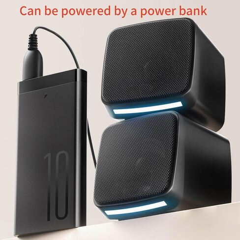 Home Computer Speakers, Small Speakerwith Crystal-Clear Sound Portable Computer Sound Bar Speaker for Desktop, 1 Pair in Saudi Arabia