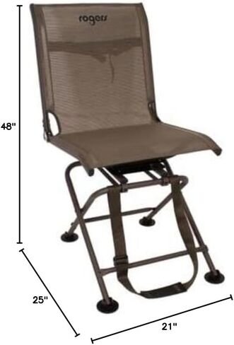 Rogers RG Tough Hunter 360 Folding Swivel Chair in Brown in Saudi Arabia