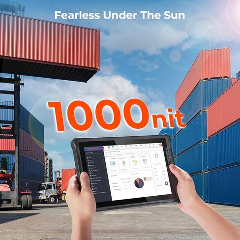 MUNBYN Rugged Tablet with Barcode Scanner,10.1-inch Windows 11 Pro Tablet, Wi-Fi 6, 1000nit Sunlight Readable, Built-in Honeywell N4680 Scanner, Intel N100 Rugged PC, 4G LTE for Warehouse, Gray in Saudi Arabia