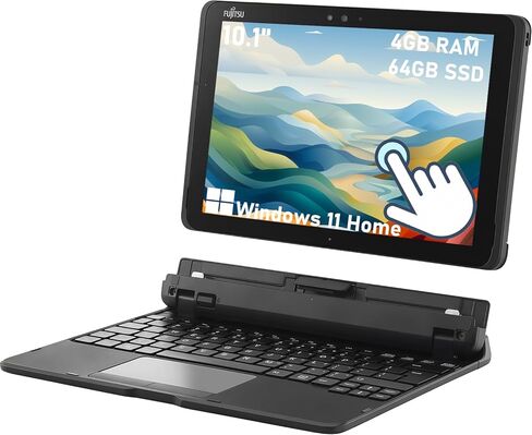 Fujitsu Stylistic Q508 Touchscreen Tablet, Atom X5-Z8550 Processor(up to 2.4 GHz), 10.1" FHD (1920x1200), 4 GB RAM, 64 GB SSD, Japanese Keyboard, Wi-Fi 5, Windows 11 Home (Renewed) in Saudi Arabia