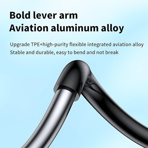 Gooseneck Tablet Stand Holder for Bed, Long Arm Clamp Clip Stand for Desk Table Kitchen Game, Flexible Foldable Adjustable for Phones and Tablets - Black in Saudi Arabia