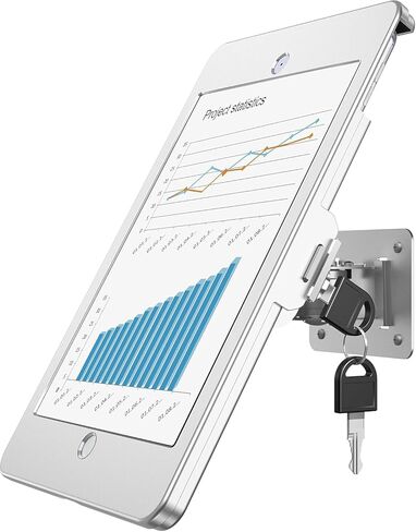 حامل تثبيت على الحائط لجهاز iPad مضاد للسرقة، غلاف كشك لوحي من الألومنيوم عالي التحمل مع قفل، حامل شاشة POS للبيع بالتجزئة يدور 360 درجة لجهاز iPad 10.2 بوصة الجيل التاسع والثامن والسابع، أسود تجاري in Saudi Arabia