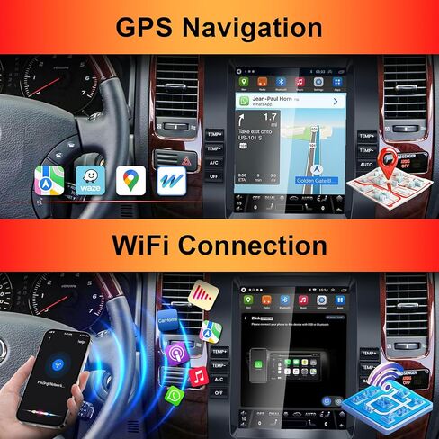 Android 15 Car Radio for Lexus GX470 2002-2009 & Toyota Prado, Support Wireless A-pple CarPlay & Android Auto, GPS Navigation Stereo,Bluetooth 5.2, Mirrorlink,FM/RDS, Backup Camera, 4G+64G in Saudi Arabia