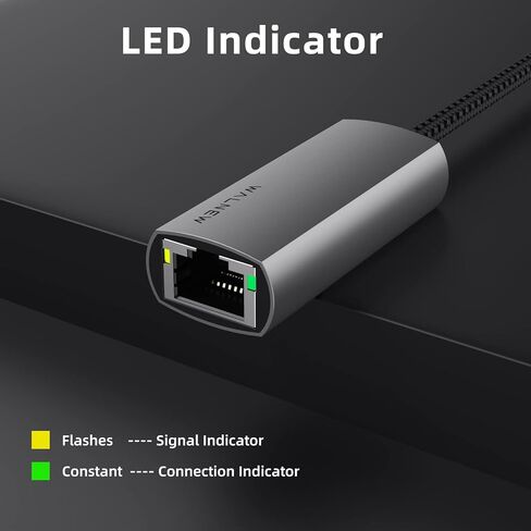 USB C to Ethernet Adapter, Gigabit RJ45 LAN Network Converter Compatible with MacBook, Dell, iPad, Surface, Samsung Galaxy, Thunderbolt 3 in Saudi Arabia