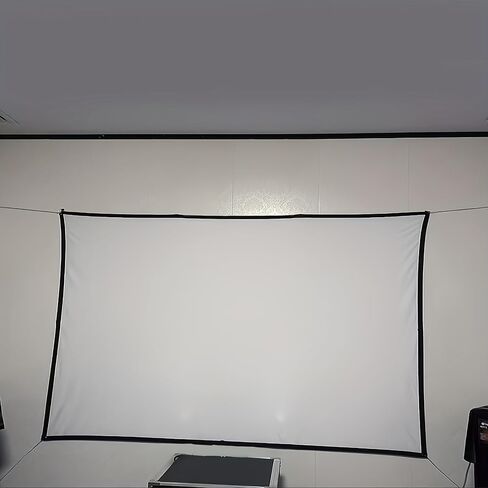 72 Inch Projector Screen, 16:9 4K HD Double-Sided Video Projection Screen, Wrinkle-Free Washable Portable Projector Movie Screen for Home Theater Party Office Indoor Outdoor Camping in Saudi Arabia