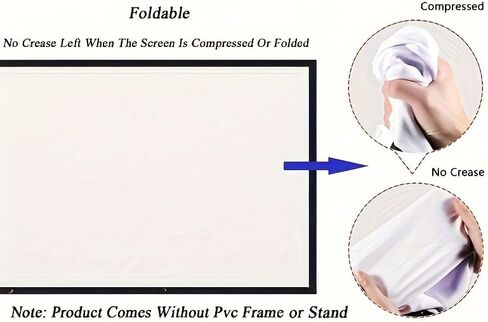 72 Inch Projector Screen, 16:9 4K HD Double-Sided Video Projection Screen, Wrinkle-Free Washable Portable Projector Movie Screen for Home Theater Party Office Indoor Outdoor Camping in Saudi Arabia
