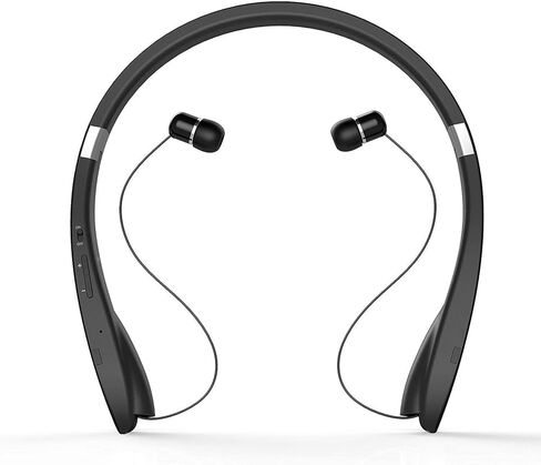 Bluetooth Headset Bluetooth 4.1 Wireless Headphone Neckband with Retractable Earbuds for iPhone, Samsung Galaxy, Android and Other Bluetooth-Enabled Devices in Saudi Arabia