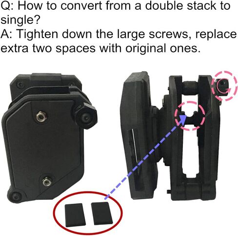 Tactical Magazine Pouch Pistol Bag Multi-Angle Speed Molle Holster Mag Pouch for IPSC USPSA IDPA Competition 1.5'' Belt in Saudi Arabia