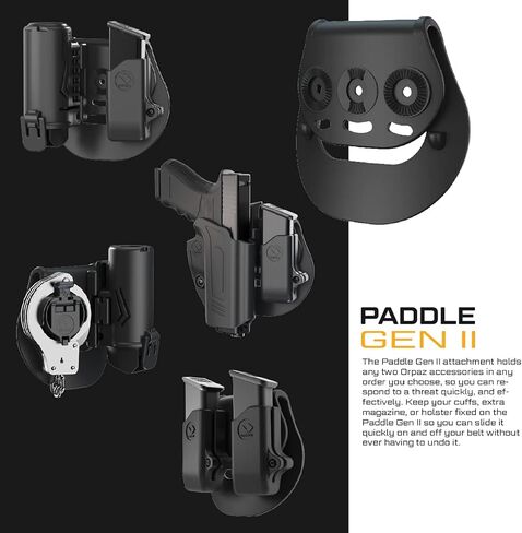 Orpaz Double Mag Pouch Compatible with Glock 43X Magazine Holster, Paddle Attachment in Saudi Arabia
