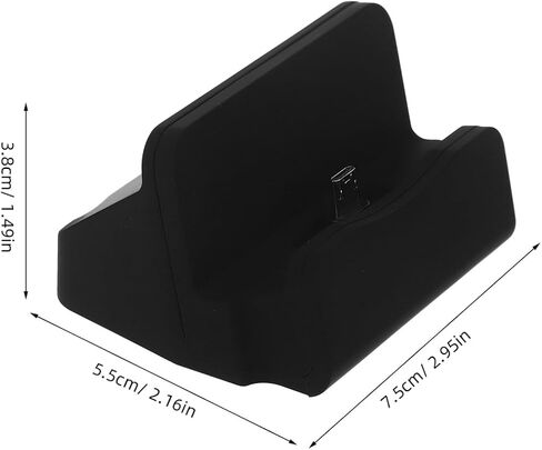 حامل شاحن سطح المكتب USB من HOMSFOU للشحن السريع المتوافق مع Edge Note وقاعدة حامل هاتف أكثر إحكاما لأجهزة Micro USB باللون الأسود in Saudi Arabia