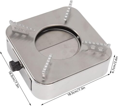 Alcohol Stove, Portable Alcohol Stove Burner Silver Stainless Steel for Camping in Saudi Arabia