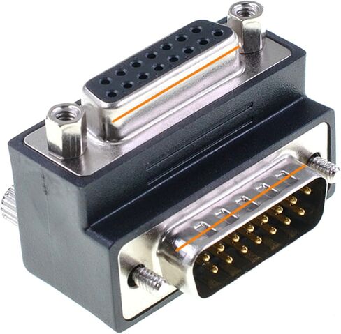 DB15 Right Angle Male to Female Cable Adapter 270 Degree Connector in Saudi Arabia