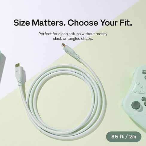 Pixio PS1S Wave Mint Green Single Monitor Arm with Mint Green HDMI 2.1 Cable Ultra Certified Ultra High Speed 6FT 8K 60Hz 4K 120Hz Nylon Braided in Saudi Arabia