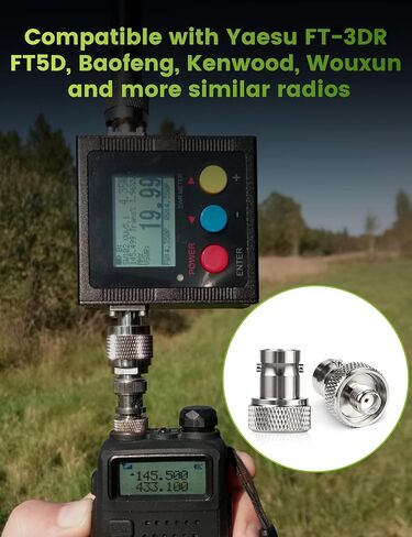 4 قطع من موصلات Anina SMA ذكر/أنثى إلى BNC أنثى متوافقة مع Yaesu FT-3DR FT5D، مناسبة لـ Baofeng، لأجهزة الإرسال والاستقبال المحمولة Kenwood TH-D75 - النحاس الصلب مع طلاء الكروم الأسود in Saudi Arabia