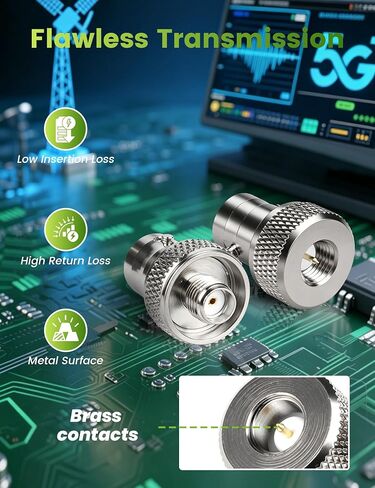 4 قطع من موصلات Anina SMA ذكر/أنثى إلى BNC أنثى متوافقة مع Yaesu FT-3DR FT5D، مناسبة لـ Baofeng، لأجهزة الإرسال والاستقبال المحمولة Kenwood TH-D75 - النحاس الصلب مع طلاء الكروم الأسود in Saudi Arabia