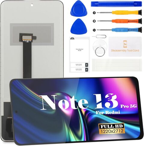 Incell for Xiaomi Redmi Note 13 Pro 5G Screen Replacemet for Xiaomi Redmi Note 13 Pro 5G LCD Display for 2312DRA50C, 2312CRAD3C Touch Screen Digitizer Assembly Repair Kits Without Frame(Black) in Saudi Arabia