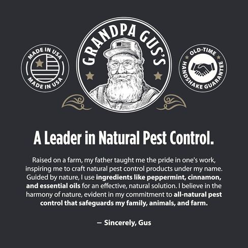 Grandpa Gus's Natural Mosquito Repellent Spray, Time-Release Plant-Based Actives, Non-Greasy, No Stains, No DEET, 4 oz (Pack of 2) in Saudi Arabia