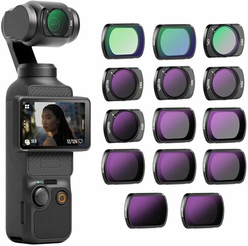 Magnetic ND CPL UV Filter Set Compatible with DJI Osmo Pocket 3 Creator Combo Accessories, Polarized ND ND16/PL ND32/PL ND64/PL ND256/PL (6star) in Saudi Arabia