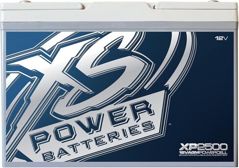XS Power XP2500 2500 Amp AGM Secondary Battery with M6 Terminal Hardware - 12 Volt 100Ah 2500W Deep Cycle AGM Powercell for Car Audio Stereo Systems - 66 lbs, Maintenance Free, Sealed Design in Saudi Arabia