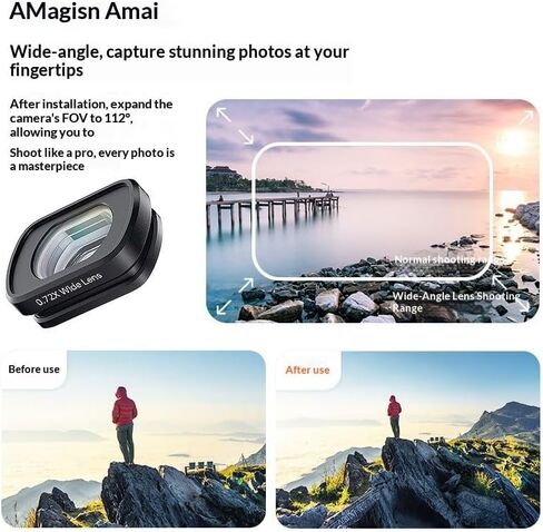 Magnetic ND CPL UV Filter Set Compatible with DJI Osmo Pocket 3 Creator Combo Accessories, Polarized ND ND16/PL ND32/PL ND64/PL ND256/PL (Macro Lens) in Saudi Arabia