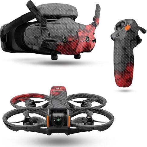 Carbon Fiber Drone Skin Compatible with DJI Avata 2 Bundle (2024) - Two-Tone Hex - Premium 3M Vinyl Protective Wrap Decal Cover - Easy to Apply | Crafted in The USA by MightySkins in Saudi Arabia