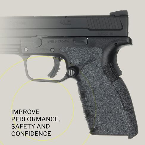 TALON Grips Adhesive Grip – Compatible with Springfield Armory XD MOD.2 Full Size Service Model 9mm /.40 – Made in The USA – Granulate, Black in Saudi Arabia
