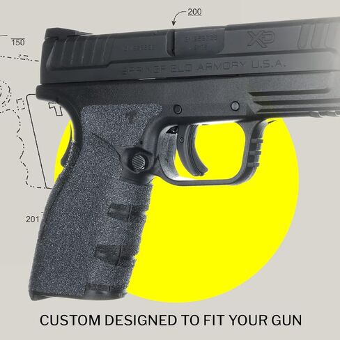 TALON Grips Adhesive Grip – Compatible with Springfield Armory XD MOD.2 Full Size Service Model 9mm /.40 – Made in The USA – Granulate, Black in Saudi Arabia