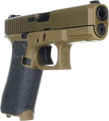 مقابض Talon - مقبض لاصق لـ Glock 17، 17 MOS، 22، 25، 31، 34، 35، 37، 45، 47، 19X - صنع في الولايات المتحدة الأمريكية - سهل التركيب، متين، جر فائق - (حزام خلفي كبير من الجيل 5، محبب) in Saudi Arabia