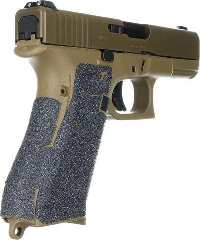 مقابض Talon - مقبض لاصق لـ Glock 17، 17 MOS، 22، 25، 31، 34، 35، 37، 45، 47، 19X - صنع في الولايات المتحدة الأمريكية - سهل التركيب، متين، جر فائق - (حزام خلفي كبير من الجيل 5، محبب) in Saudi Arabia