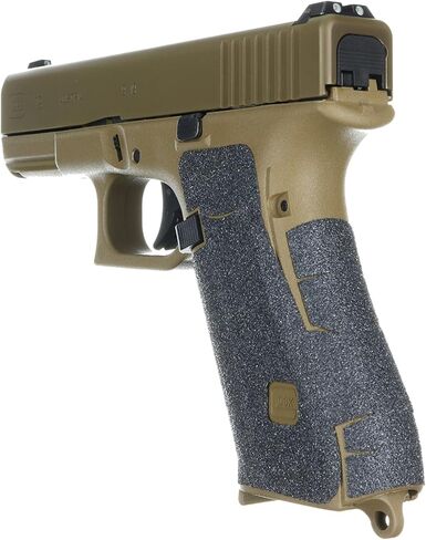 مقابض Talon - مقبض لاصق لـ Glock 17، 17 MOS، 22، 25، 31، 34، 35، 37، 45، 47، 19X - صنع في الولايات المتحدة الأمريكية - سهل التركيب، متين، جر فائق - (حزام خلفي كبير من الجيل 5، محبب) in Saudi Arabia