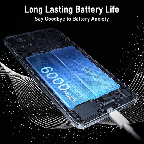 Unlocked Phone C20 PRO Android Cell Phone 8GB+256GB 13MP+50MP Camera, 6800mAh Large Battery, Unique Appearance Design, 4G Dual SIM (White) in Saudi Arabia