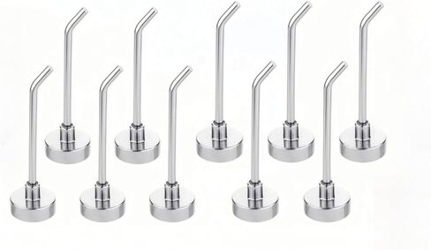 10 Pack Strong Neodymium Magnetic Hooks, 2.76 Inch Heavy Duty Cruise Hooks with Long Nose Anti-Drop Design, No Drill Magnet Hangers for Refrigerator, Garage, Kitchen, Hanging Towels, Keys, Umbrellas in Saudi Arabia