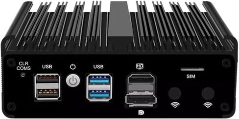Fanless Mini PC J5005 with M.2 Nvme 4*i226 2.5G LAN , Micro Firewall Appliance 2*USB3.0 ,SIM Card Slot, WiFi,Mini Desktop Computer Hardware, Micro Router Appliance, AES-NI, OPNsense,NO RAM NO SSD in Saudi Arabia