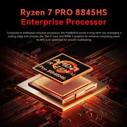 AOOSTAR WTR MAX AMD R7 PRO 8845HS MiniPC 6+5 Bays Desktop NAS ((هيكلي) 2 * 10 جيجابايت SFP + LAN منافذ، USB4 ومنفذ Oculink، يدعم ذاكرة الوصول العشوائي ECC، 2 * فتحات DDR5 5600 ميجا هرتز، 5 * فتحات M.2 NVME in Kuwait