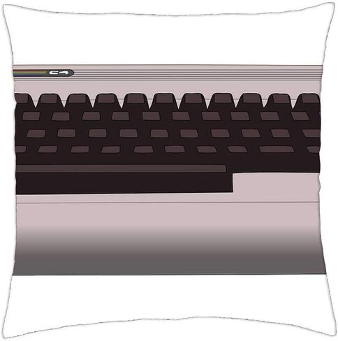 Throw Pillow Cover (18x18 inch) - Commodore C64 Computer Home Computer Hardware in Saudi Arabia