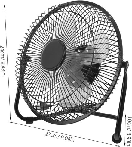 Hemoton Metal Retro Fan 8 Inch Desktop Mini Fan 360° Rotation Quiet and -powered for Office in Saudi Arabia