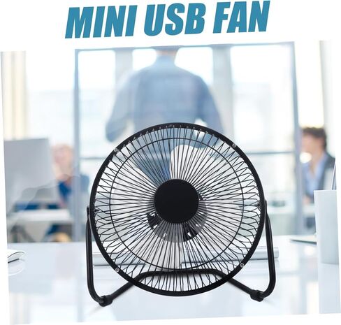 Hemoton Metal Retro Fan 8 Inch Desktop Mini Fan 360° Rotation Quiet and -powered for Office in Saudi Arabia