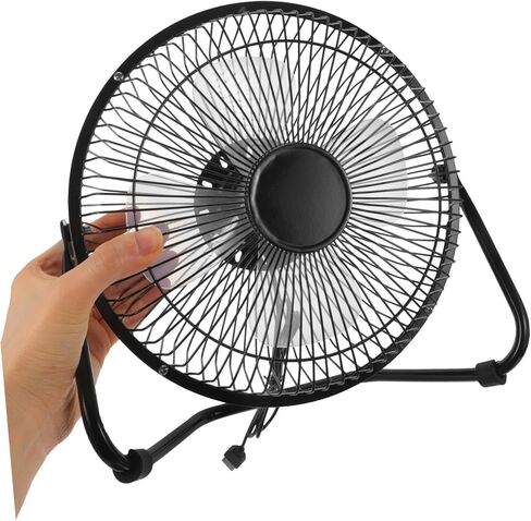 Hemoton Metal Retro Fan 8 Inch Desktop Mini Fan 360° Rotation Quiet and -powered for Office in Saudi Arabia