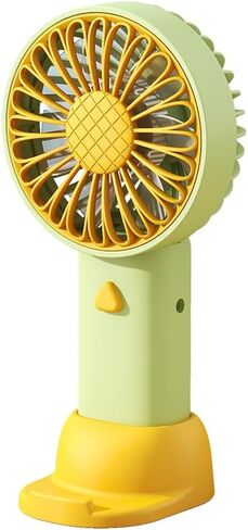 Small fan, gentle and even air output, handheld upright, sunflower shape, simple design, suitable for various scenarios such as desktops, bedrooms, and camping.xhx011 (Yellow) in Saudi Arabia