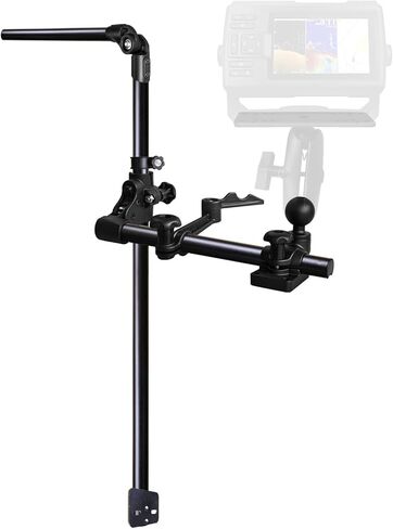 Livescope Transducer Pole 30 بوصة، محول طاقة السونار المباشر متوافق مع LVS34 Lowrance Mount لقاعدة حفر قوارب الكاياك مع كرة مقاس 1.5 بوصة C in Kuwait