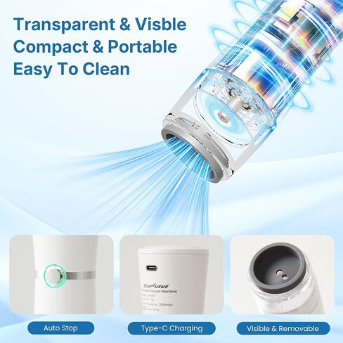 Vacuum Sealer for Food with 30 Reusable Vacuum Bags, Automatic Pressure Detection, Handheld Vacuum Sealer, Portable & Compact, White in Kuwait