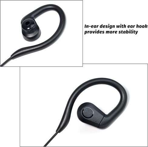 TWAYRDIO Radio Earpiece for Motorola Kenwood Speaker Mic, 1 Pin 3.5mm Listen Receive Only Police Radio Tubeless in-Ear Ear Piece for Law Enforcement in Saudi Arabia